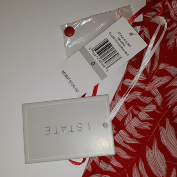 𝅺1. State Romper Womens 0 Havanna Red Printed Romper‎ Rayon Lightweight NWT - Picture 5 of 7